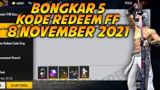 BONGKAR 5 KODE REDEEM FF ❗KODE REDEEM FREE FIRR TERBARU 8 NOVEMBER 2021 - 100%WORK