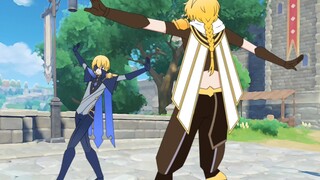 [ Genshin Impact ] Online awkward dance (you guys don't fight anymore!)