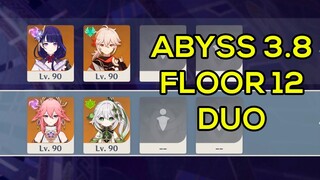 Spiral Abyss 3.8 DUO C0 Raiden Shogun & Kazuha + C0 Yae Miko & Nahida Floor 12 9stars Genshin Impact