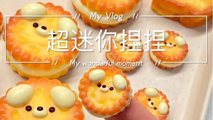 Langit-langit dalam dunia memainkan adonan dan mewarnai?! Kue kecil super mini anjing Shiba Inu edis