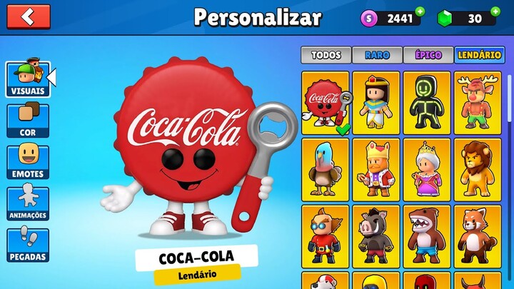 Skin da COCA-COLA no Stumble Guys
