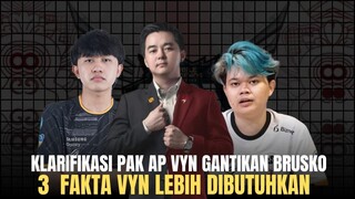 KLARIFIKASI PAK AP VYN SINGKIRKAN BRUSKO DI ROSTER UTAMA RRQ, 3 FAKTA VYN LEBIH DIBUTUHKAN DALAM TIM