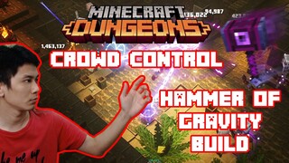 Hammer of Gravity Crowd Control Build, Slowdown Mobs Up To 90%! Minecraft Dungeons