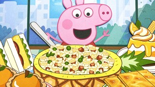 [Nhật ký heo Peppa] Thử thách ăn toàn những thứ màu vàng của heo Peppa