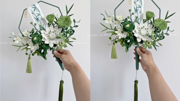 Hoa cầm tay kiểu Trung Quốc bằng que xoắn | Phong Phất Vân Thường – Gió chiều, nho xanh, hoa sen, qu