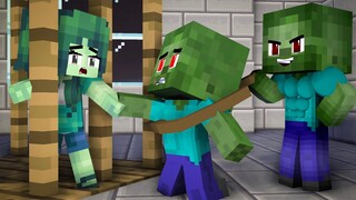 MONSTER SCHOOL : THE SUPERHERO ZOMBIE VS STUPID THIEFS PART2 R.I.P ZOMBIE GIRL - MINECRAFT ANIMATION