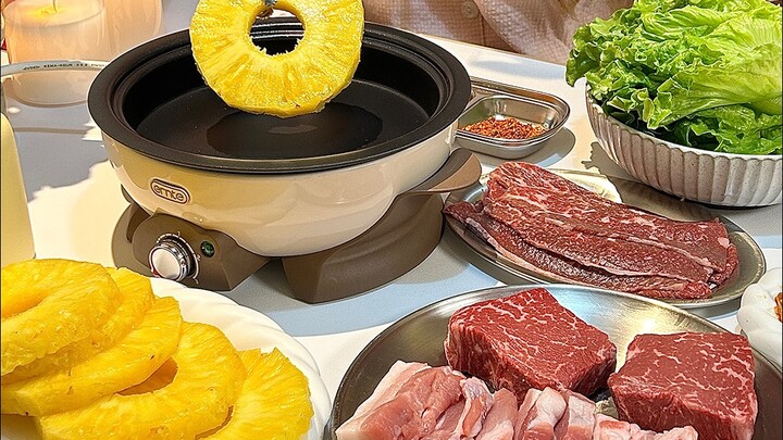 70 yuan for a barbecue | It’s so blissful to enjoy a barbecue at home all by myself!