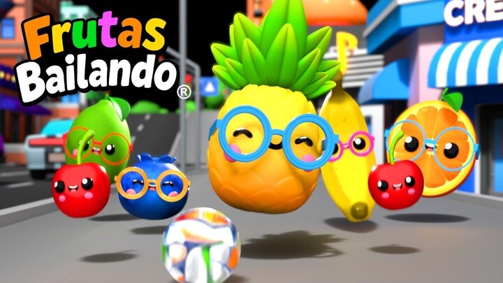 Es Día de Gol ⚽🥁 _ Canción de Fútbol para Niños - Frutas Bailando