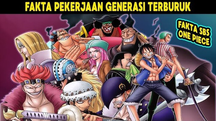 Inilah Pekerjaan Para Generasi Terburuk Jika Mereka Pensiun dari Bajak Laut (Fakta SBS One Piece)