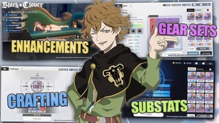 GEAR SYSTEM EXPLAINED! GEARS SETS, SUBSTAT, CRAFTING, ETC ARE HUGE POWERBOOSTS | BLACK CLOVER MOBILE