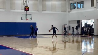 Paul George getting up shots today in practice