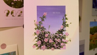 Oil pastel/purple, romantic