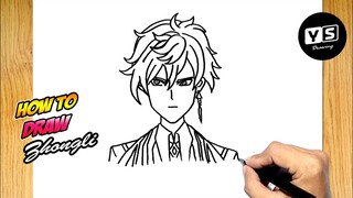 How to draw Zhongli From Genshin Impact