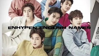 Enhypen English Names ✨✨