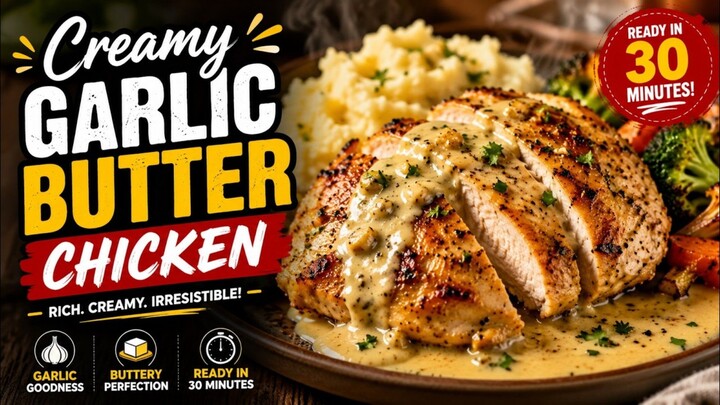 Creamy Garlic Butter Chicken | Homemade Cooking