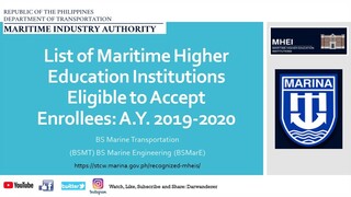 List of Maritime School Accredited by CHED - MARINA -STCW in the PHILIPPINES