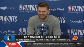 "I will lead the Dallas Mavericks to the promised land" - Luka Doncic on 35 points to beat the Suns