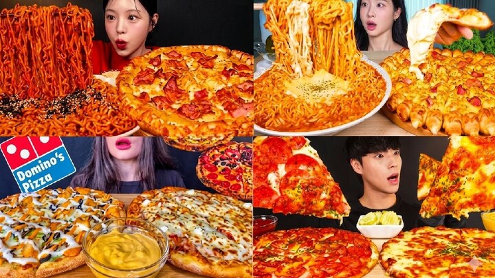ULTIMATE PIZZA ASMR MUKBANG COMPILATION | SATISFYING EATING SOUNDS