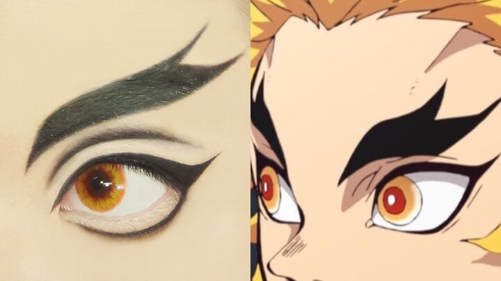 Rengoku Kyojuro 煉獄 杏寿郎 | Tutorial: Anime Eye Makeup 302