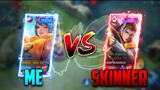 GIZIBOY TV VS TOP GLOBAL SKINNER LANCELOT WHO WILL WIN!? | RICH KID WITH SKILLS?😮