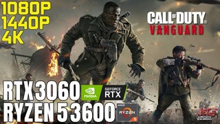 Call of Duty: Vanguard | Ryzen 5 3600 + RTX 3060 | 1080p, 1440p, 4K benchmarks!