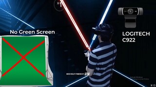 Beat Saber | Mixed Reality | No green screen with Logitech C922