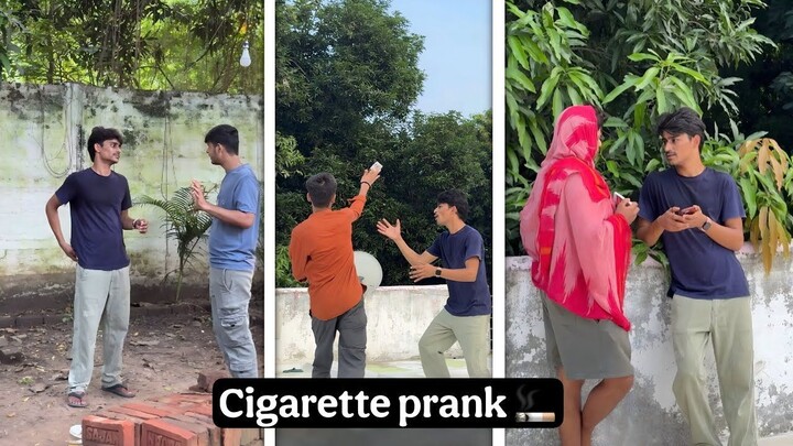 Cigarette prank on my friends