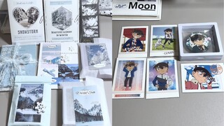 沉浸式打包📦｜冬日主题打包柯南吧唧和小卡｜助眠 吃谷 谷子 打包