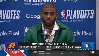 We were subjective to lose when we didn't take good care of Doncic- Chris Paul after Mavs beat Suns