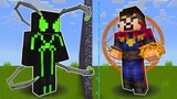 I Cheated in a GREEN SPIDERMAN ROBOT Mob Battle || Minecraft PE