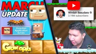 GROWTOPIA MARCH UPDATE!! + Windah Basudara (BIG INDONESIA YOUTUBER!) | Growtopia