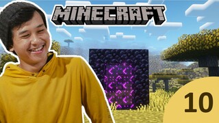 MEMBUAT NETHER PORTAL  Minecraft survival the series #10