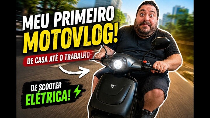 Meu Primeiro Motovlog! Acompanhando minha rotina de casa até o trabalho ⚡