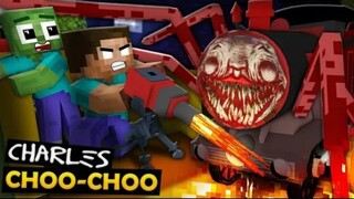 Monster Academy Episode 1839丨choo choo Charles and Thomas The Train Horror Challenge丨Minecraft Anima