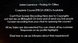 James Lawrence Course Finding A+ Offers download