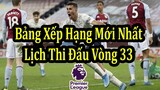 Kết Quả Ngoại Hạng Anh Vòng 32 - Bảng Xếp Hạng Mới Nhất - Lịch Thi Đấu Vòng 33