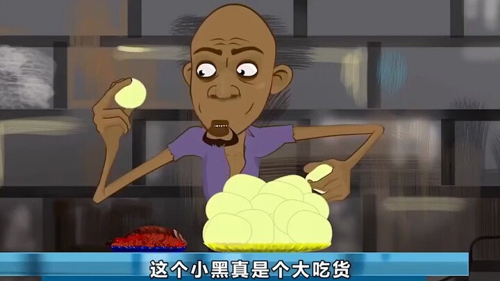 This African guy’s been starving for 20 years, and he can still wolf down an entire basket of steame