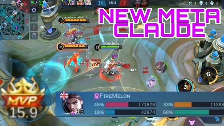 THE FASTEST CLAUDE YOU WILL EVER SEE | GLOBAL 1 CLAUDE | MOBILE LEGENDS BANG BANG