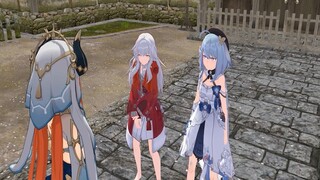 【原神x星穹铁道x崩3】格斗MMD 三个人因为一双鞋引发的大战