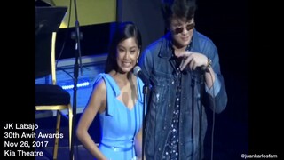 JK Labajo at 30th Awit Awards with Natsumi & Ylona (Nov 26, 2017)