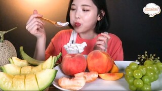 Dưa gang, nho, đào, táo mọng nước giải nhiệt 5 #amthuc