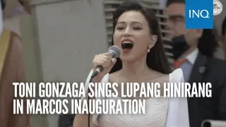 Toni Gonzaga sings Lupang Hinirang in Marcos inauguration