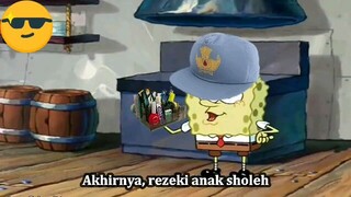 meme spongebob : rezeki anak sholeh