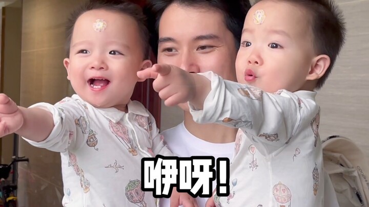 This is the first time I see human cubs on a typhoon day. Sorry, they haven’t seen much of the world