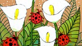 Lukisan | Gambar Kreatif Anak-Anak Bunga Kala Lili