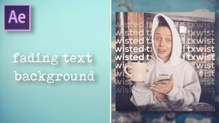 fading text background | after effects tutorial