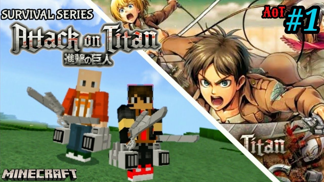 Killing Titans in Minecraft Attack on Titan Mod (Download Link in  Description) 