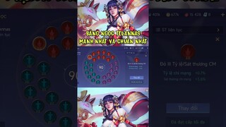 Bảng Ngọc Tel'Annas mạnh nhất Liên Quân Mobile #shorts #liênquânmobile
