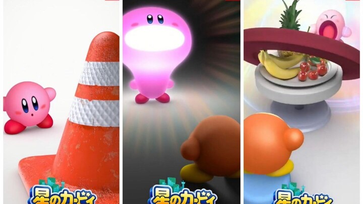 【60 FPS】Ba đoạn quảng cáo chính thức của “Kirby: Planet Robobot” (Tròn vo nhét đầy mồm + Bóng đèn nh