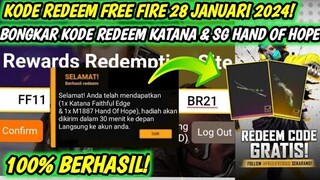 KODE REDEEM FREE FIRE TERBARU 28 JANUARI 2024 HARI INI - KODE REDEEM FF TERBARU 28 JANUARI 2024